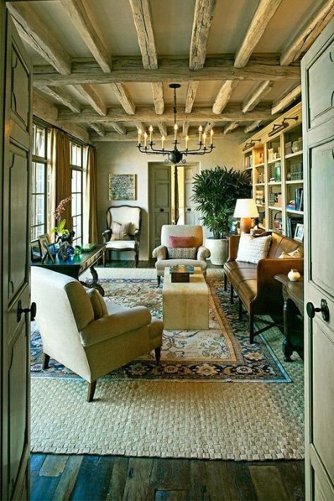 You searched for rug size | Laurel Home Mediterranean Library, Creative Living Room Ideas, Mediterranean Inspired Home, Rug Layering, Farmhouse Style Dining Room, Cozy Desk, Dining Room Cozy, Cubicle Decor, Home Decor Quotes