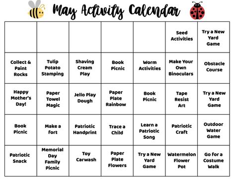 June Activity Calendar For Kids, May Calendar Activities For Kids, Summer Activity Calendar For Kids, Monthly Activities Calendar, Monthly Family Activities, 2024 Activities, Nanny Activities, June Activities, Daycare Themes