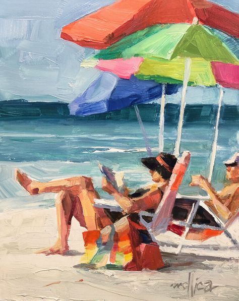 Beach Images — Paintings By Patti Mollica Street Scene Paintings, Themes To Draw, Beach Sketches, Beach Themed Art, Beach Scene Painting, Beachy Art, Beach Art Painting, Portraiture Painting, Beach Relax