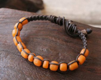 Beaded Leather Bracelet, Rustic Jewelry, Mens Lifestyle, African Beads, Ancient Chinese, Bead Leather, Leather Wrap Bracelet, Macrame Bracelets, Leather Jewelry