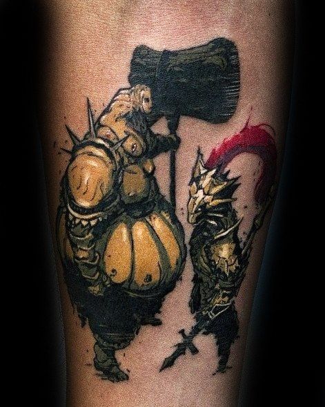 70 Dark Souls Tattoo Designs For Men - Video Game Ideas Video Game Ideas, Souls Tattoo, Dark Souls Tattoo, Games Tattoo, Men Video, Soul Tattoo, Dark Souls Art, Gaming Tattoo, Bear Tattoo