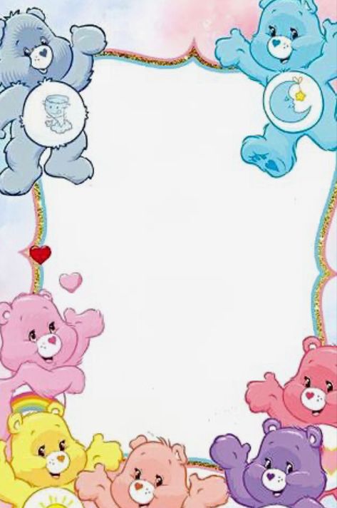 Care Bear Baby Shower Invitations, Care Bear Aesthetic, Cartoon Characters Wallpaper, Care Bears Party, Bears Birthday Party, Care Bears Birthday, 80s Wallpaper, Care Bears Birthday Party, Bear Aesthetic