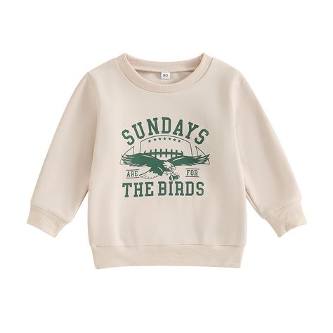 PRICES MAY VARY. 【MATERIAL】: Toddler baby boy girl sundays are for the birds sweatshirt, made of high-quality cotton blend material, soft, breathable and skin-friendly, very comfortable to wear. baby game day outfit boy, baby game day outfit girl, baby game day clothes, baby game day football outfit, soooo cute! 【DESIGN】: Toddler baby boy girl football season clothes, baby game day outfit, baby game day sweatshirt, toddler game day clothes, toddler game day sweatshirt, toddler game day shirt, ga Girls Football Outfit, Football Season Outfits, Baby Football Outfit, Toddler Football, Baby Football, Football Crewneck, Football Outfit, Football Clothes, Tops Fall Outfits