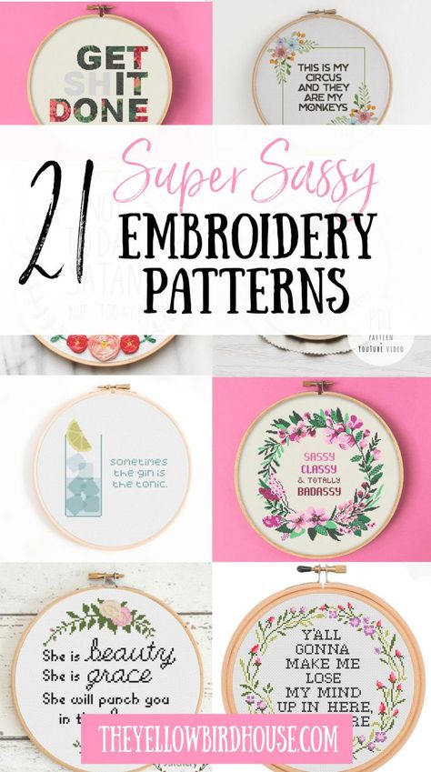 Cross Stitch Crafts To Sell, Sassy Cross Stitch Patterns Free, 3 Inch Embroidery Pattern, Small Funny Cross Stitch, Funny Hand Embroidery Patterns, Sassy Embroidery Patterns, Embroidery Funny Sarcastic, Cross Stiches Ideas Modern Pattern Free, Needle Point Patterns Free