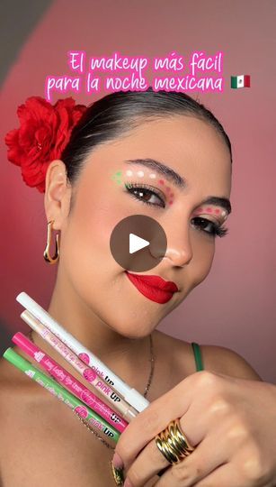 40K views · 668 reactions | ¡¿Listas?! ¡Esta será una noche Mexicana con todo el glamour! 🇲🇽💋Long Lasting Eye Liner: Magenta | White | Greeny | Rose Gold, ¡para un color vibrante y de larga duración! 💃🏻#NocheMexicana #LookDeslumbrante #Maquillaje #PinkUp #Cosmetics | Pink Up Cosmetics Eyeliner, Long Lasting, Rose Gold, Pink, Gold, White, Color