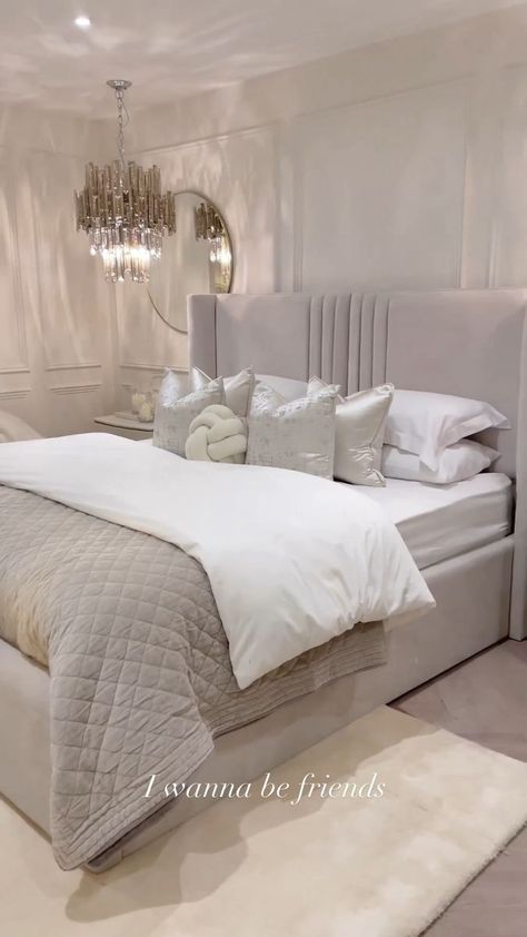 Our latest luxury bedroom…☁️ Introducing the Lucinda Velvet Bed, featuring a winged headboard design for an elegant nights sleep✨ Shop now at rowenhomes.com #bedroominspo #interiordesign #homedecor | Rowen Homes | Rowen Homes · Original audio