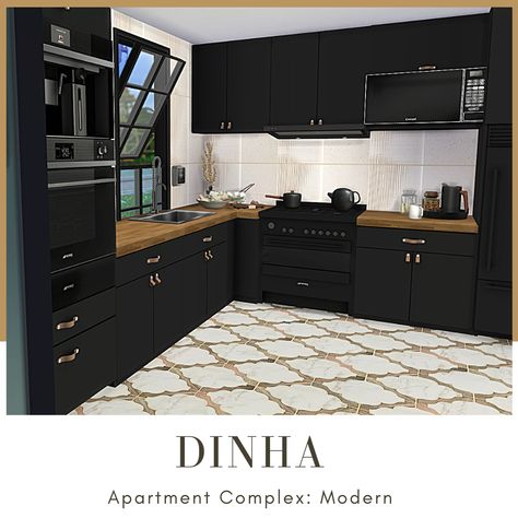 Ts4 Apartment Cc, The Sims 4 Apartment Cc, Sims 4 Cc Modern Kitchen, Apartment Cc Sims 4, Sims 4 Cc Tv Stand, Sims Kitchen Ideas, Ts4 Kitchen Cc, Sims 4 Cc Apartment Furniture, Sims4 Kitchen Cc