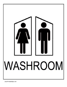 This printable sign directs visitors to a washroom. Free to download and print Free Printable Bathroom Signs, Bathroom Sign Out, Bathroom Symbols, Bathroom Signage, Icon Bathroom, Printable Bathroom Signs, Washroom Sign, Printable Signs Free, Rental Bathroom