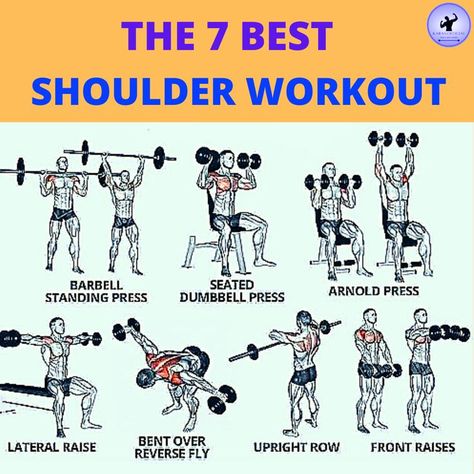 Shoulder Destroyer Workout, Shoulders Workout, Best Shoulder Workout, Arnold Press, Nutrition Chart, Dumbbell Press, Barbell Workout, Lateral Raises, Bodybuilding Workouts