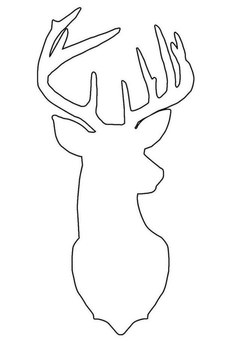 Deer Stencil, Hirsch Silhouette, Vogel Silhouette, Deer Head Silhouette, Tre Kunst, Wolf Silhouette, Deer Silhouette, Wood Carving Patterns, Animal Silhouette