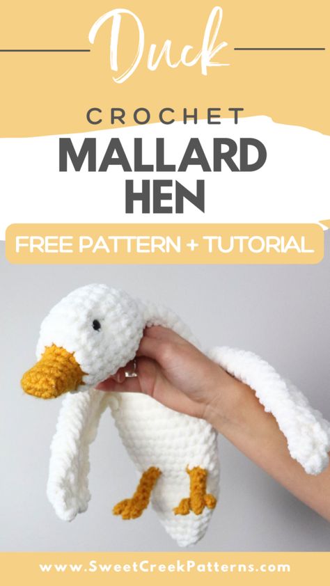 Free Crochet Mallard Duck Pattern Crochet Duck Feet Pattern Free, Free Goose Crochet Pattern, Crocheted Duck Free Pattern, Crochet Mallard Duck Pattern, Free Duck Crochet Pattern, Crochet Goose Pattern Free, Duck Crochet Pattern Free, Crochet Duck Pattern Free, Mallard Duck Nursery