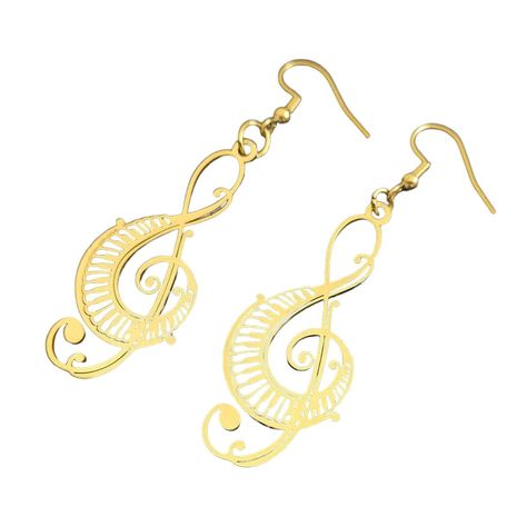 PRICES MAY VARY. Title: Music Note Treble Clef Earring Drops For Women Stainless Steel Gold Color Hollow Earrings Music Symbol Party Gift Jewelry. Product Type: Departments > Women > Jewelry > Earrings > Drop & Dangle Music Note Earrings, Music Symbol, Hollow Earrings, Music Symbols, Treble Clef, Music Note, Earrings Drop, Gift Jewelry, Music Notes