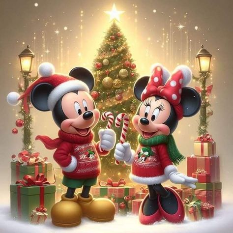 Disney Christmas Princess, Claudia Gomez, Christmas Minnie Mouse, Disney Merry Christmas, Mickey And Minnie Kissing, Christmas Card Sayings, Goofy Disney, Mickey Mouse Pictures, Minnie Mouse Christmas