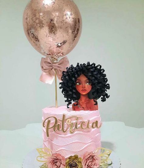 Curly Hair Cake Birthday, Diva Birthday Cakes, Africa Cake, Picture Cake, Queen Cake, Birthday Sweets, Queen Cakes, Thirty Birthday, Birthday Cakes For Women