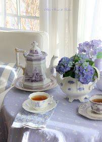 Chip Dips, Tea Cups And Saucers, Julia Child, Tea For Two, Time For Tea, Tea Parties, Cups And Saucers, Purple Aesthetic, Tea Sets