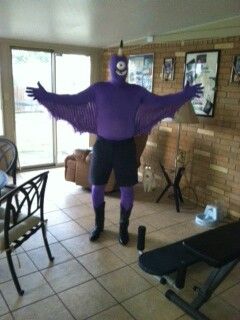 One Eyed One Horn Flying Purple People Eater Costume, One Eyed One Horn Flying Purple People Eater, Purple People Eater Costume, Flying Purple People Eater, Purple People Eater, Purple People, People Eater, Halloween Spooktacular, Halloween Costumes Friends