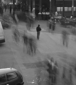 Alone In A Crowd, Art Appliqué, The Magnus Archives, Playlist Covers, Long Exposure, Single Person, Photography Inspo, Black Aesthetic, Dark Aesthetic