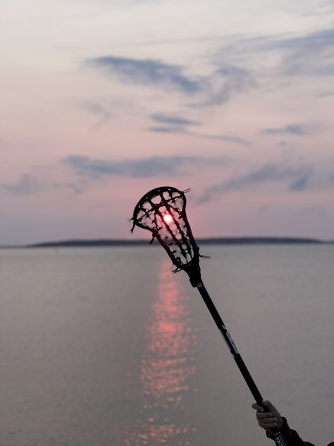 My pin is a lacrosse stick holding the sun at the sunset Lacrosse Wallpaper, Lacrosse Aesthetic, No Filter, Lacrosse, Wallpaper Aesthetic, The Beach, Filter