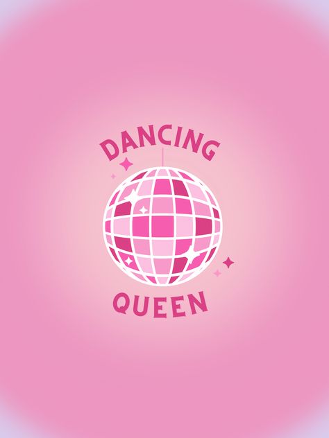 I Love Dance Wallpaper, Dancing Queen Aesthetic Wallpaper, Cute Dance Wallpapers, Pink Disco Ball Aesthetic, Dancing Queen Wallpaper, Ipad Decor, Pink Disco Ball, Future Iphone, Phone Widgets