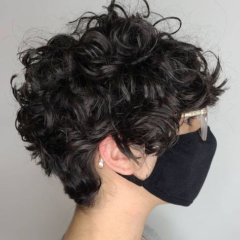 Thick Messy Curly Pixie Cut Pixie Haircut For Thick Curly Hair, Very Short Messy Hair, Messy Curly Pixie Haircut, Super Short Shaggy Pixie, Long Pixie Haircut Curly Hair, Plus Size Pixie Haircut Double Chin, Short Curly Pixie Round Face, Curly Pixie Cuts Round Face Curls, Short Pixie Cut Styles