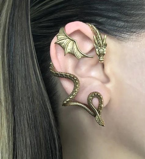 Dragon Earrings Cuffs, Wing Ear Cuff, Unique Ear Cuffs, Dragon Ear Cuffs, Dragon Wing, Gothic Dragon, Fantasy Earrings, Dragon Earrings, Dragon Jewelry