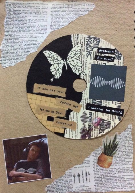 Arctic Monkeys Diy Ideas, Arctic Monkeys Gift Ideas, Cd Painting Aesthetic Vintage, Painted Cds Aesthetic, Music Bedroom Aesthetic, Inspiration Sketch, Cd Wall Art, Vinyl Art Paint, Artsy Crafts