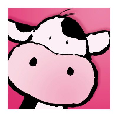 Jean Paul, Posters and Prints at Art.com Cow Art Print, Cow Wall Art, Cartoon Cow, Traditional Wall Art, Wall Art Pink, Cool Art Projects, Cow Painting, Pink Cow, Cow Art