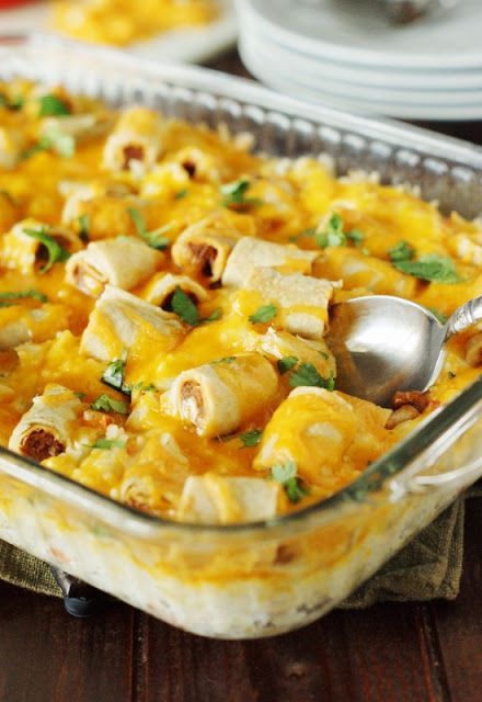 Taquitos Casserole, Taquito Casserole Recipe, The Kitchen Is My Playground, Rice Bake, Hearty Dinner, Printable Recipe, Easy Casserole Recipes, Easy Casserole, Dinner Dishes