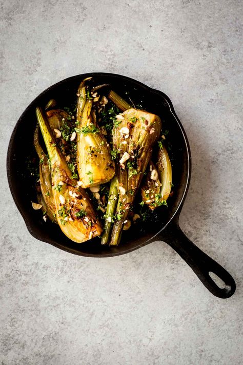 This simple side dish gets two very enthusiastic thumbs up from Taylor. And I’m right there with him. Honestly, I can’t wait to share this as a “recipe of the week” with our CSA members later this spring when they receive fennel in their veggie boxes. This fennel isn’t from our farm but from the … Braised Fennel, Foeniculum Vulgare, Best Side Dishes, Vegetable Sides, Side Recipes, Side Dishes Easy, Vegetable Side Dishes, Goat Cheese, Fennel