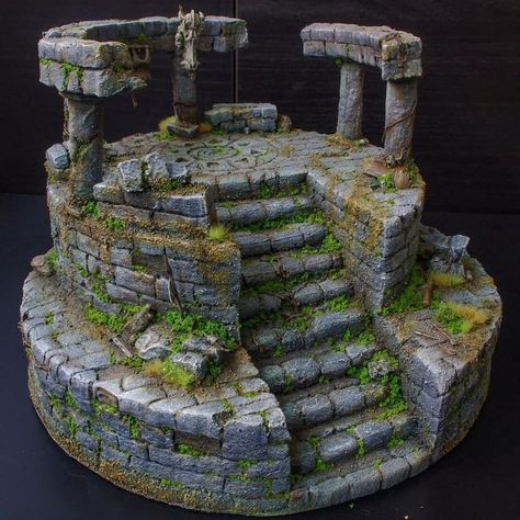 DarkScrolls on Instagram: “Cool build by @arosu.bcn⠀ ...⠀ "#terrain #tabletopterrain #terrainbuilding"⠀ ⠀ #warhammer #warhammer40k #boardgames #boardgamegeek…” Warhammer Fantasy Terrain, Game Terrain Diy, Fantasy Terrain, Frostgrave Terrain, Miniature Terrain, Warhammer Scenery, Diy Tabletop, Dnd Diy, Dnd Crafts