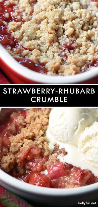 With a streusel topping and luscious fruit, this Strawberry Rhubarb Crumble could not be easier or more perfect for a simple on-the-fly dessert. #StrawberryRhubarbCrumble #StrawberryRhubarbCrisp #StrawberryCrumble #RhubarbCrumble #RhubarbDesserts Strawberry Rhubarb Crunch, Rhubarb Crumble Recipe, Rhubarb Desserts Recipes, Strawberry Rhubarb Recipes, Rhubarb Crumble Recipes, Strawberry Rhubarb Crumble, Rhubarb Strawberry, Spring Food, Strawberry Rhubarb Crisp