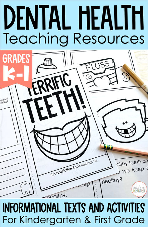 Dental Health Month is a great time to review healthy oral hygiene habits with kids. In this post for kindergarten and first grade teachers, we've rounded up our favorite children's books and activities to help kids understand how to take care of their teeth, from brushing and flossing to regular trips to the dentist. Let's start planning! Dental Health Month Activities, Childrens Dental Health, Books And Activities, Bathroom Routine, Dental Health Month, Dental Kids, Kindergarten Teaching, The Dentist, First Grade Teachers