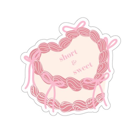 Cute Reading Stickers, Colorful Printable Stickers, Retro Stickers Aesthetic, Cute Cake Sticker, Scrapbook Stickers Png, Sabrina Carpenter Short N Sweet, Cool Sticker Ideas, Coquette Stickers, Sweet Sticker