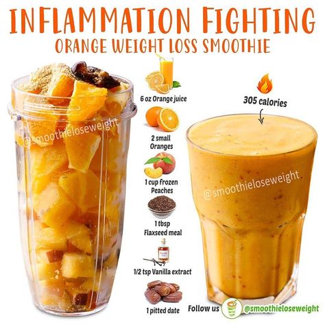 21 Day Smoothie Diet Plan, Orange Smoothie Recipes, Easy Healthy Smoothie Recipes, Smoothie Diet Plan, Fruit Smoothie Recipes Healthy, Orange Smoothie, 21 Day Smoothie Diet, Diet Smoothie Recipes, Tropical Smoothie