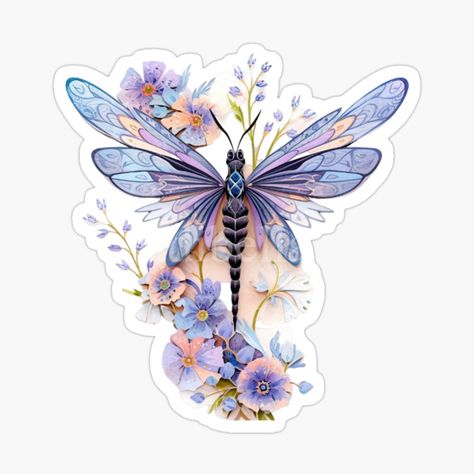 Get my art printed on awesome products. Support me at Redbubble #RBandME: https://www.redbubble.com/i/sticker/Sticker-Dragon-Fly-by-FunkyFever225/159419335.JCQM3?asc=u Sticker Journaling, Dragon Stickers, Tiny Stickers, Dragon Sticker, Buy Stickers, Nature Stickers, Dragon Fly, Delicate Beauty, Decorate Notebook