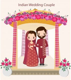 Cute indian bride and groom for wedding invitations card Vector | Premium Download Engagement Evite, Carry Catcher, Cartoon Wedding Invitations, Bride And Groom Cartoon, Wedding Couple Cartoon, Wedding Card Design Indian, Wedding Infographic, Indian Wedding Invitation Card Design, Hindu Wedding Invitations