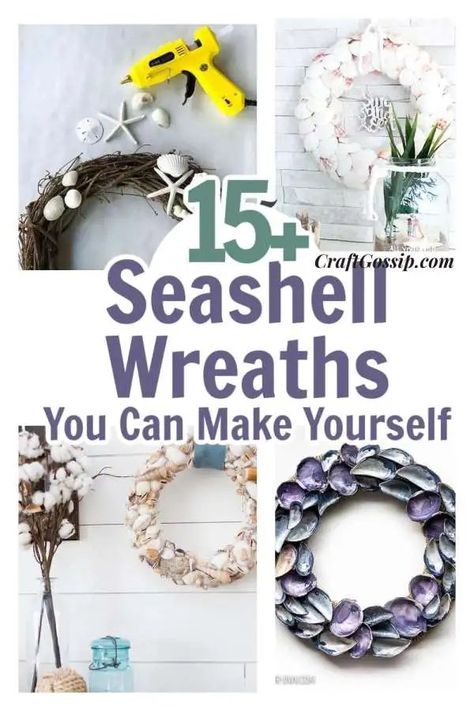 Seashell Aesthetic, Seashell Wreaths, Sea Shell Art, Sea Shells Diy, Driftwood Wreath, Beach Themed Crafts, Aesthetic Sea, Seashell Wreath, Shell Wreath