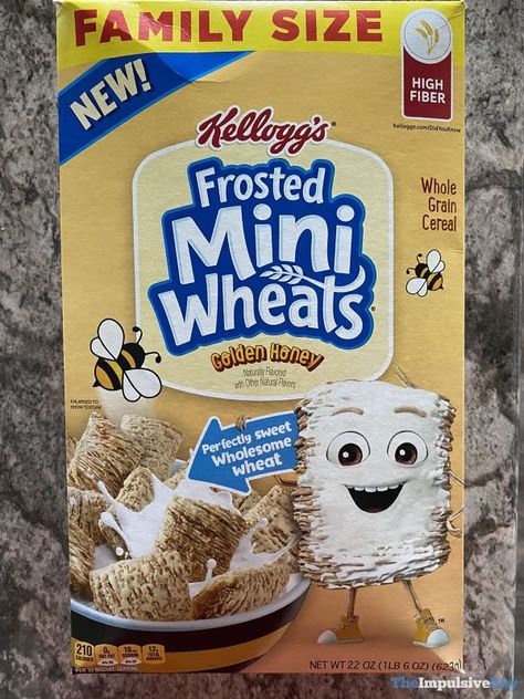 I can’t stop looking at the Frosted Mini Wheat’s shoes. Does it have wheat feet? I mean, of course, it would be wheat, but are there multiple strands of wheat in the shoe that are its toes? Okay, now that I look at its hands, I realize that’s probably the case. Its hands look like […] The post SPOTTED: Kellogg’s Frosted Mini Wheats Golden Honey Cereal appeared first on The Impulsive Buy. Frosted Mini Wheats, Honey Cereal, Mini Wheats, Types Of Cereal, Wheat Cereal, Whole Grain Cereals, Granola Cereal, Healthy Lunchbox, Golden Honey