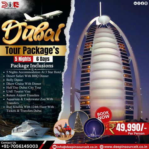 “Now you finally tick Dubai off your bucket list.” With DIS, you get a great chance to live your Dubai dream. Get various activities with the package and amazing deals on different services. Let's Grow Your Business Online 💲 With Graphic Design ☣ ◆ Banner Design ◆ Flayer Design ◆ Brochure Design ◆ Logo Design ◆ Business Card Design ◆ Social Media Post Design ◆ Letter Head Highlights: ✔ 100% Trusted ✒ Delivery within 24 hours Contact us 👇☎ +91 7056145003, +91-9873226637 🌐 www.deepinsourceit.co... Web Development Agency, Dubai Tour, Social Media Post Design, Dubai City, Design Brochure, Web Design Company, Business Online, Content Writing, Design Business