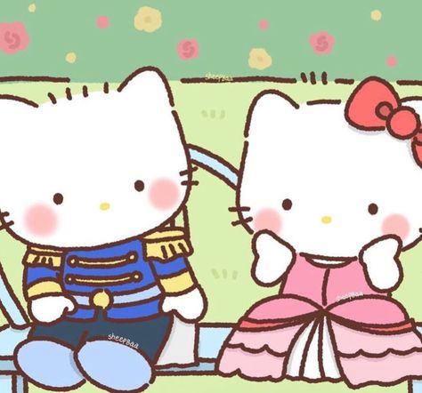 hello kitty and dear daniel on a date Dear Daniel Wallpaper, Daniel Wallpaper, Hello Kitty And Dear Daniel, Hello Kitty Dear Daniel, Pfp Hello Kitty, Dear Daniel, Hello Kitty Imagenes, Hello Kitty Rooms, Hello Kitty Aesthetic