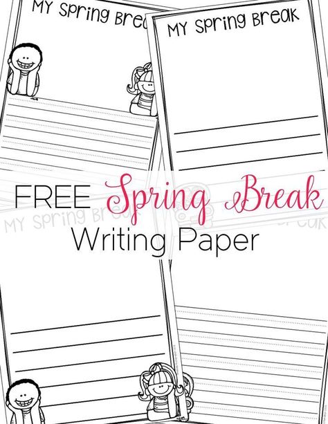 Spring Break Writing made easy with this template! Get your students back in the groove as they write to share about their time away from school! Spring Break Writing, Spring Writing Paper, Spring Kindergarten, Spring Writing, Learning Reading, Writing Template, Writing Prompts Funny, Spring Classroom, 2nd Grade Writing