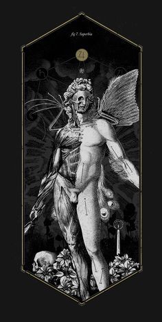 This collection draws on illustrations in old books on anatomy, botany and zoology in order to make a dissection of the symbols that tradition has associated from time immemorial with the seven deadly sins. Lust, sloth, gluttony, anger, envy, greed and pr… Occult Art, Tarot Art, Arte Obscura, Arte Fantasy, Seven Deadly Sins, Arte Horror, Zoology, Gothic Art, Old Books