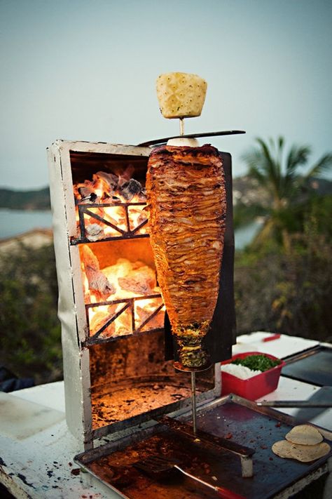 Sayulita Wedding, Spit Roast, Tacos Al Pastor, Doner Kebab, Bbq Grill Design, Backyard Kitchen, Soup Kitchen, Fire Cooking, Bbq Pit