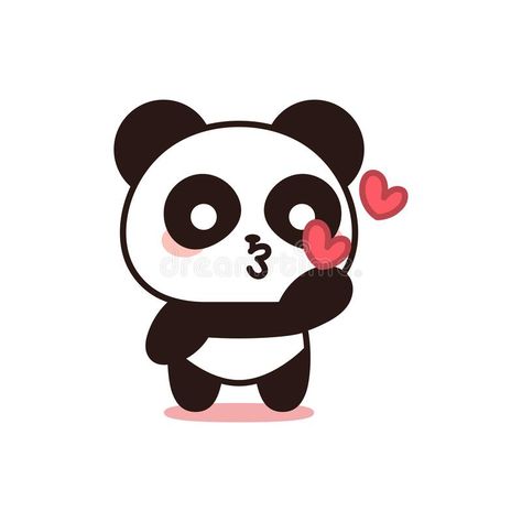 Flying Kiss Emoji, Panda Love Couple, Panda And Bear Couple, Bears Hugging Cartoon, Panda Hug Cartoon, Flying Kiss, Panda Sleeping Cartoon, Kiss Emoji, Bear Vector