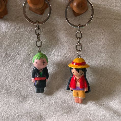 Zoro Mini Doll Keychain 🍀✨ . Shop link in bio 🔗 . Shipping 🇮🇳 . One Piece Keychain, Haru Ride, Ao Haru, Doll Keychain, Handmade Stuff, Clay Art, Sculpture Art, Link In Bio, Avatar