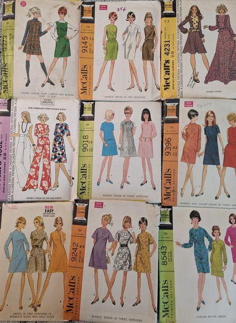 1960s Patterns, 60s Patterns, Mccalls Sewing Patterns, Retro Groovy, Couture Vintage, Mccalls Patterns, Sewing Art, Art Textile, Vintage Sewing Patterns