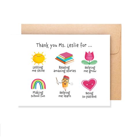 Thank You Teacher for (Teacher Appreciation Card) Thank U Card, Water Colour Ideas, Teachers Day Greetings, Teacher Appreciation Card, Teachers Day Card, Teacher Appreciation Cards, Cute Thank You Cards, Teacher Thank You Cards, Teacher Day