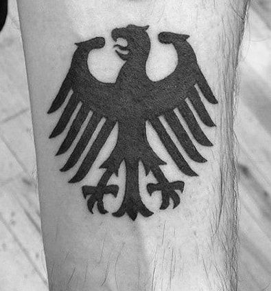 German Eagle Tattoo, Hsv Tattoo, German Symbols, Black Eagle Tattoo, Widder Tattoo, Eagle Tattoo Designs, Germany Tattoo, Adler Tattoo, German Tattoo