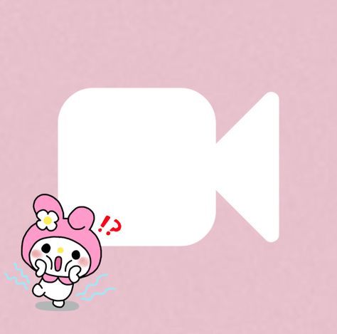 Sanrio Facetime Icon, Facetime Hello Kitty Icon, Hello Kitty Facetime Icon, Facetime Widget Icon, My Melody Icons For Apps, Hello Kitty Icons Pink, My Melody App Icons, Facetime App Icon, Sanrio Phone