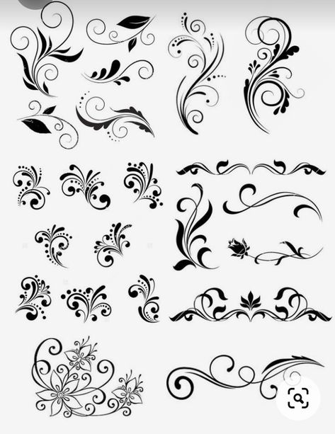 Filigree Design Pattern, Lettering Styles Alphabet, Flourish Design, Hand Lettering Art, Stencil Patterns, Lettering Styles, Henna Tattoo Designs, Doodle Art Designs, Mandala Drawing